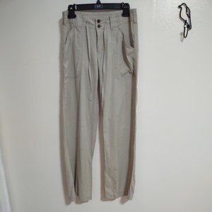 Patagonia Women's US 6 Long Tan Hemp + Organic Cotton Blend Pants Pockets